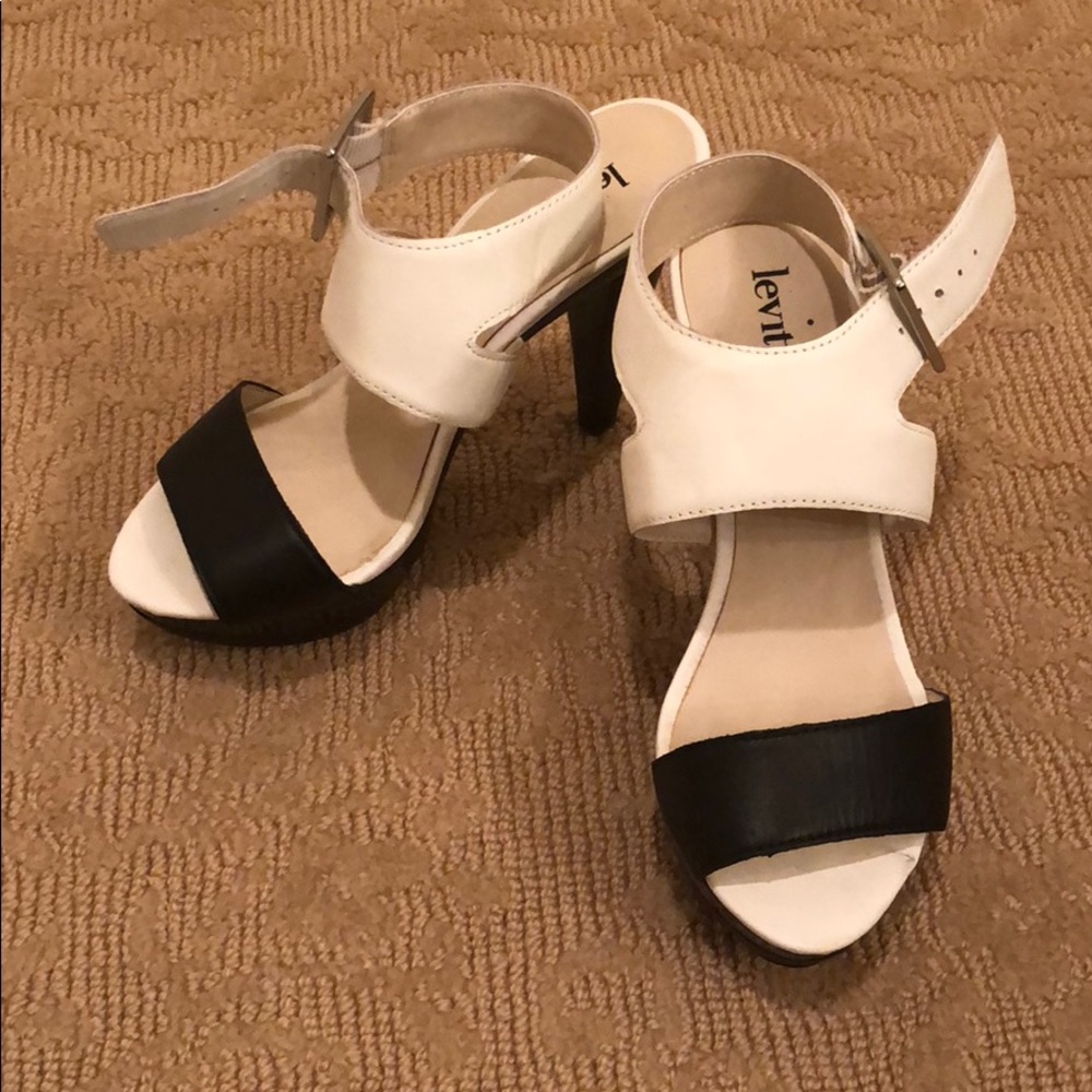 Black and White Platform Heels